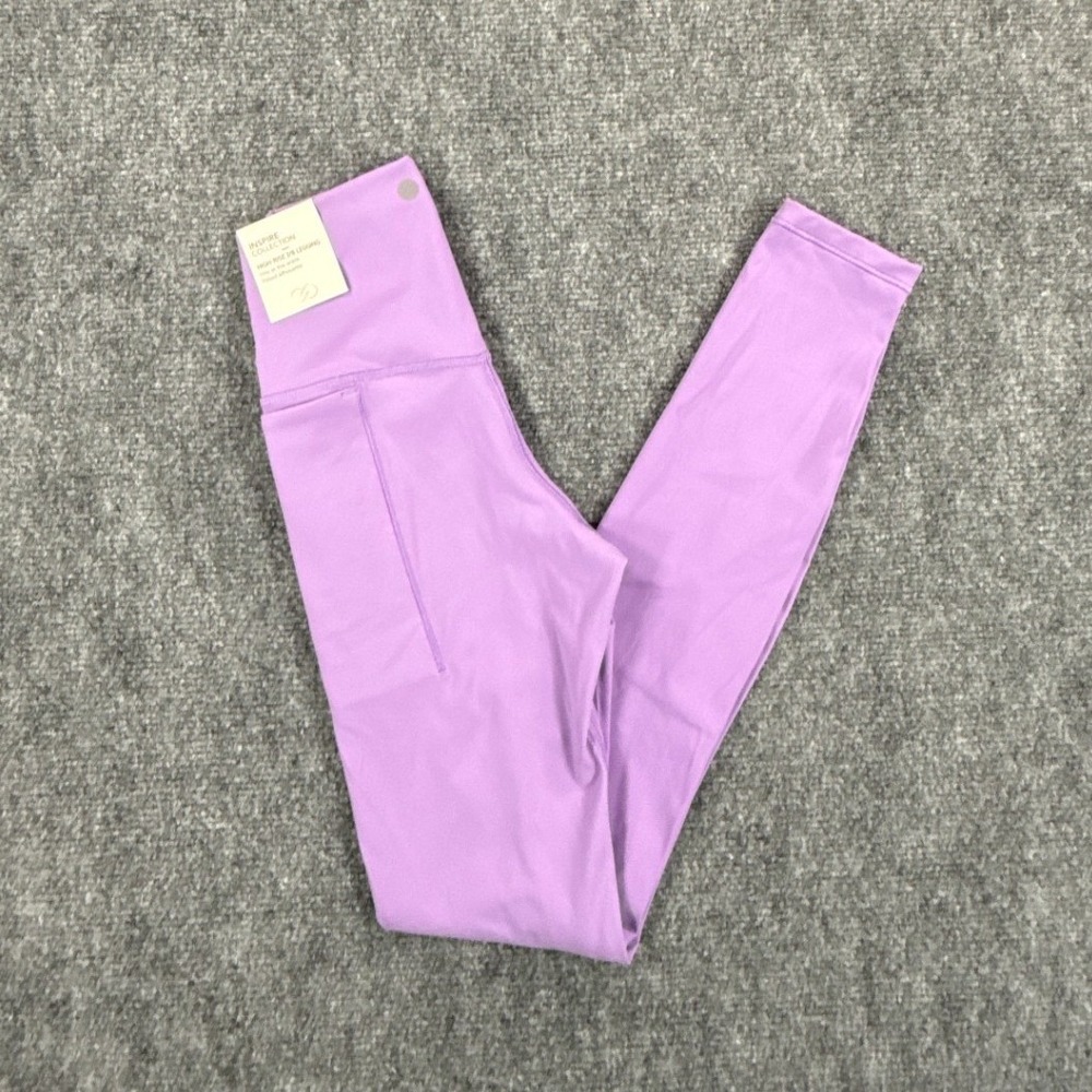 CALIA Inspire 7/8 Leggings Womens XXS Purple Pockets WAX14202 NWT